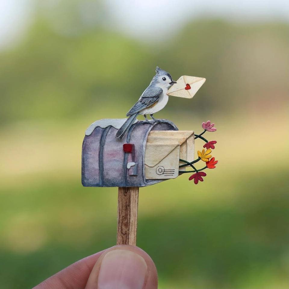 mô hình giấy chim sẻ